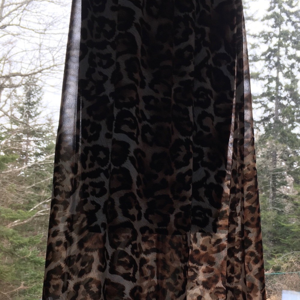 Streetwear Society Maxi Dress Size Small Leopard Print Mini Lined Sheer Fabric - Picture 2 of 12